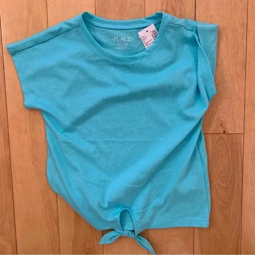 The Childrens Place TCP Girls Graphic T Shirt Lot of 3 Small 5/6 Blue Llama
